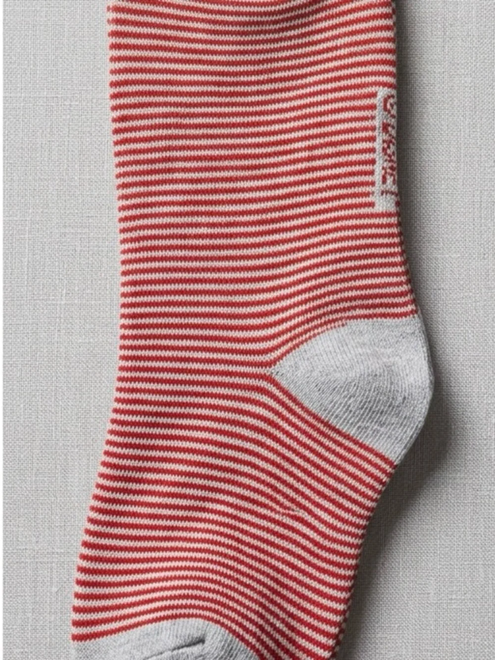 New Disney Mickey Mouse Striped Crew Socks Grey Red NWT